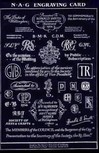 NAG Engraving List